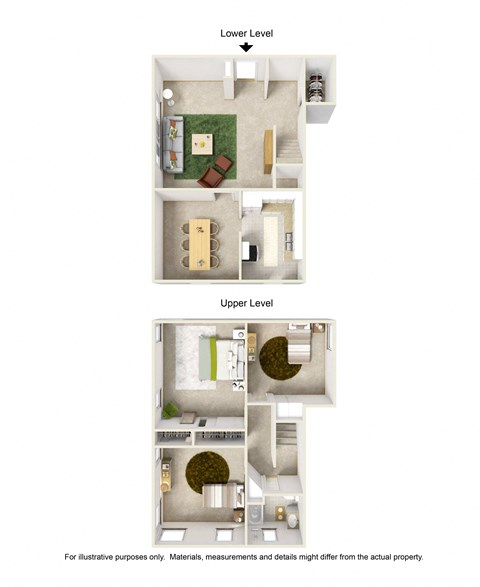 Floor plan for 3 beds, 1 bath, 1122 sqft